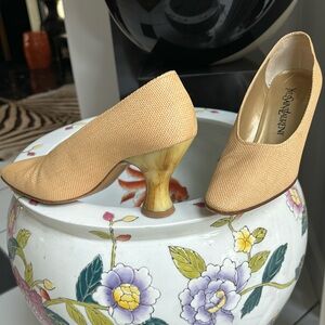 Yves St Laurent shoes , honey straw color, hardly worn!! N